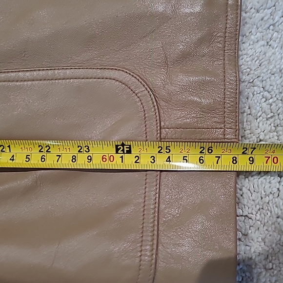Talbots Camel / Light Tan Brown Jacket - Real Leather - Size 12 - Picture 5 of 7